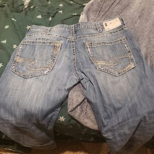 Mens Silver Jeans